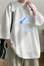春夏季七分袖t恤男大码五分袖男短袖中袖Q11270-P30，男装T恤，电商A040