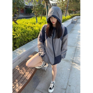 【有货】FSY01CC-特P42 轻薄撞色连帽防晒服男女夏季薄款外套图片