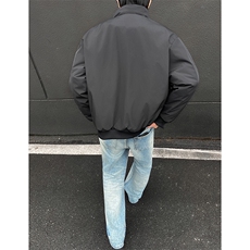 高品质春装新款老钱风美式高街解构立领棒球服飞行夹克潮休闲外套，男装夹克，电商A486-1