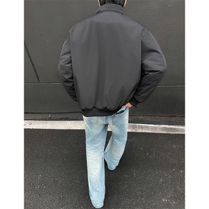 高品质春装新款老钱风美式高街解构立领棒球服飞行夹克潮休闲外套图片