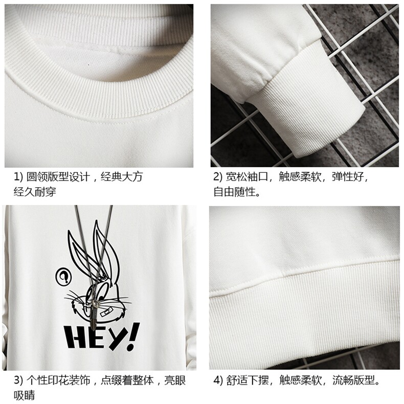 S6179-P28加绒款-P33秋季圆领卫衣男大码韩版宽松长袖外套网格,男装卫衣,电商A040A