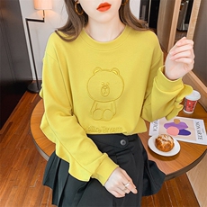 小熊卫衣女士2021年新款宽松韩版薄款春秋季外套ins潮上衣服，女装卫衣/绒衫，潮品会