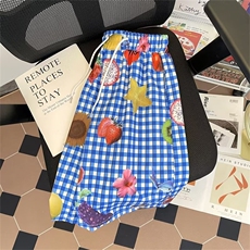 潮牌夏季休闲裤男潮流青春流行运动裤条纹宽松型五分裤，男装牛仔裤，星座716-4