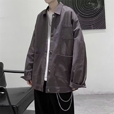 春秋潮牌ins工装衬衫外套男百搭宽松港风潮流休闲夹克J405，男装夹克，星座1116A-1（原606A）