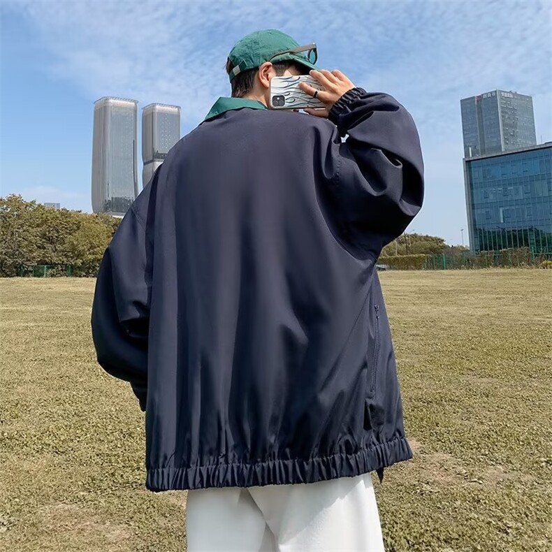 春秋日系撞色立领工装夹克外套情侣美式潮牌宽松上衣F802P55,男装夹克,星座1116-2