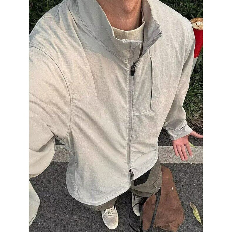 夏季男士冰感速干防晒服休闲户外运动外套W022,男装防晒衣,星座910B