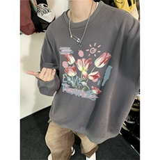 特P25控48秋冬新款男士圆领卫衣宽松休闲日常百搭上衣WQ2432，男装卫衣，电商B370