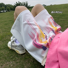 XZ616夏季新款冰丝网眼发泡星星短裤休闲五分裤TY867P35控48，男装休闲裤，星座512A（原616）