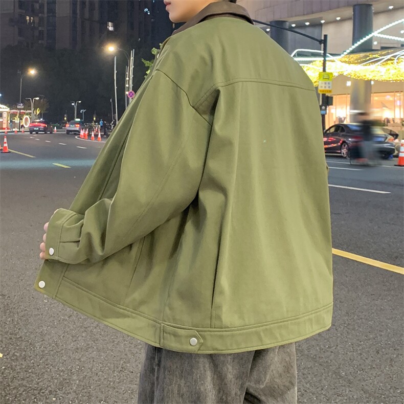 美式复古撞色翻领夹克男宽松复古休闲工装外套A406JK3520特P85,男装夹克,星座309（原A406）