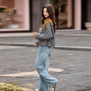 小香风外套女2025秋冬新款超火减龄独特漂亮韩系减龄短款毛呢夹克图片