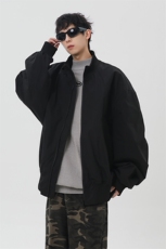 港风日系复古设计感拼接高领开衫夹克外套XZ213-JK4000-P60控88，男装夹克，星座213