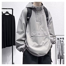 半拉链套头冲锋衣外套男春秋美式机能风工装卫衣日系cityboy夹克，男装夹克，星座506A