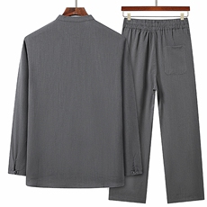春秋主推跑量款新款风唐装亚麻长袖中老年汉服套装HO6942-P95，男装休闲套装，星座1105-3