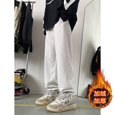 01秋冬季新款加绒束脚卫裤纯色百搭运动裤潮XZ211-1-K2357-P55，男装休闲裤，星座211-1