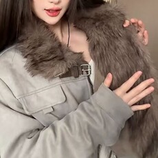 现货美式复古麂皮绒加厚保暖立领短款显高棉服6056/P110，男装棉衣，星座205-3