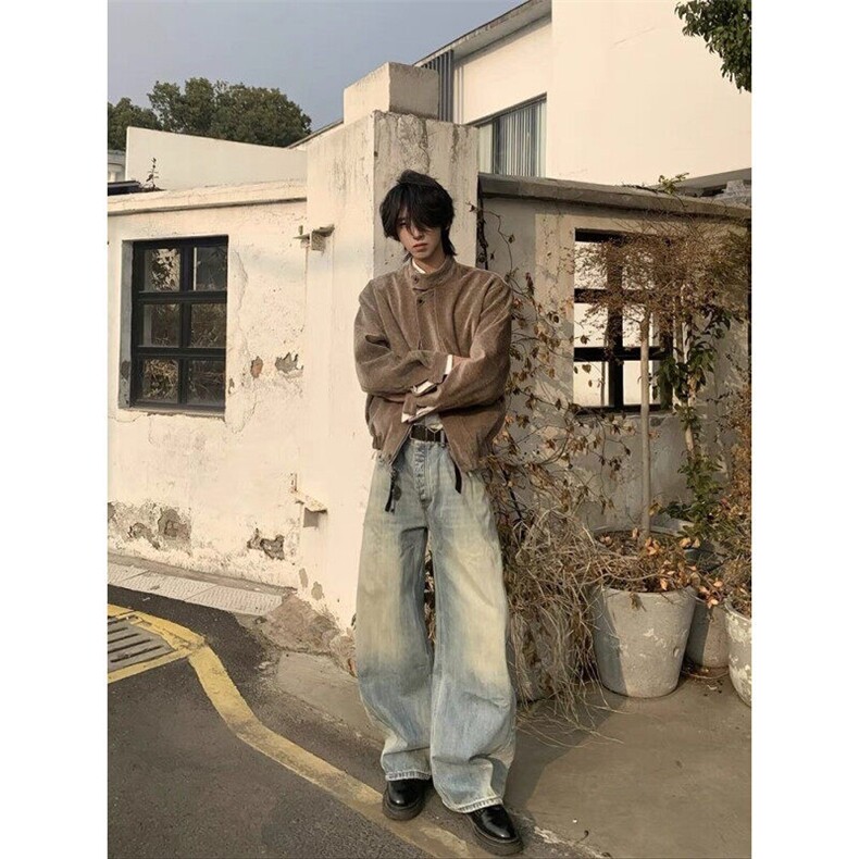 春季新款港风美式痞帅设计感树纹肌理千鸟格外套男潮JK1433-P95,男装夹克,星座313A(原308A-2)