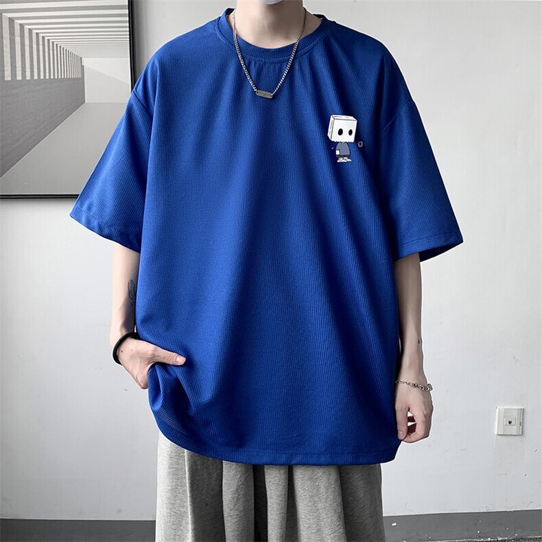 华夫格t恤男短袖男大码五分袖大皂风HT73400-P22,男装T恤,电商A040