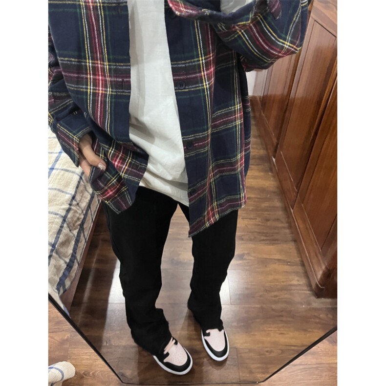 【有货】毛边517弯刀牛仔裤男款修身直筒微喇裤子高街KZA21LL-P48,男装牛仔裤,星座1007（原301D）