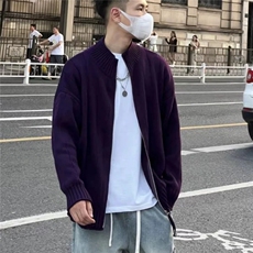 5003-P54立领针织开衫外套男士春秋冬季2025新款慵懒风外穿，女装短外套，电商B323A
