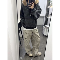 网图美式复古条纹连帽卫衣外套男高级感情侣针织开衫JK0721-特P88，女装短外套，星座1007（原301D）