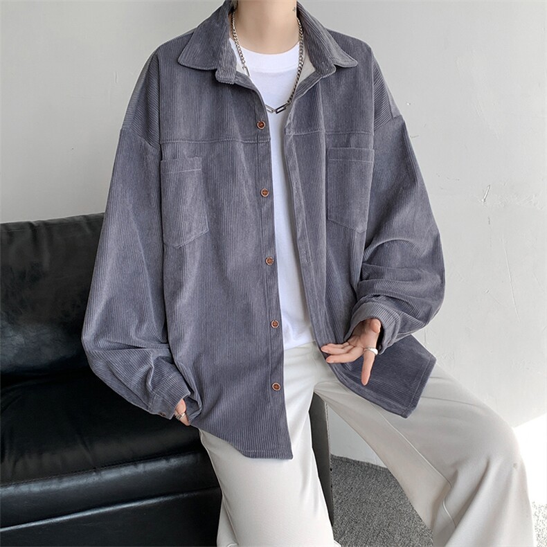 现货DSA059-CS7850-P40控68秋季高克重高品质长袖衬衫休闲外套,男装衬衫,电商A059
