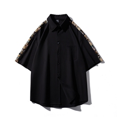 1小熊短袖衬衫男+短裤大码情侣套装92%聚酯纤维8%氨纶TZ77058P70，男装牛仔裤，星座226-2