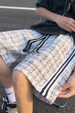 港风小香风短裤男士大码中裤男潮流五分裤DK8797P40控59，男装牛仔裤，星座227-7