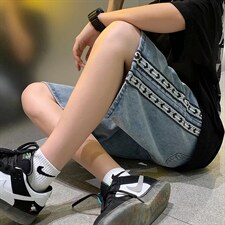 高街牛仔短裤男夏季五分裤D1002P35图片