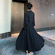 新品连衣裙风衣外套连衣裙又可以当风衣穿188098P115控178，女装连衣裙，艾青服饰