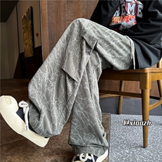 XZ616秋季重磅侧开双褶刺绣闪电纹灯芯绒长裤TY1023特P55控68，男装休闲裤，星座512A（原616）