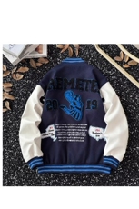 美式复古高街Sup25周年棒球服刺绣夹克男女同款vibe风修身短外套，男装夹克，星座218-8