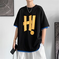 夏季新款男士短袖T恤港风时尚舒适百搭青春帅气潮牌TC3129-P30，男装T恤，星座717