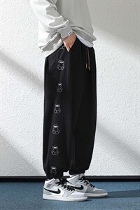 日系2024秋冬款个性卡通印花束脚运动休闲潮牌卫裤8803-P50控69图片