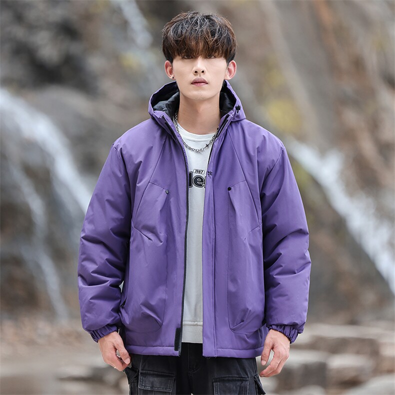 冬季加棉加厚刺绣棉服男士休闲棉袄连帽潮流棉衣A266-MY8011-P75图片