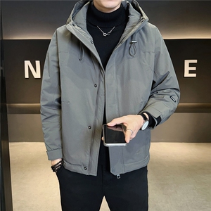二棉B353 8825 P135 2025灰冬季新款保暖夹克棉衣冲锋衣加厚外套图片
