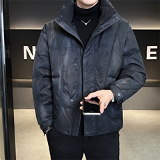 标50绒店主风冬季男士扎染立领羽绒服宽松保暖外套908-P225，男装羽绒服，电商B338