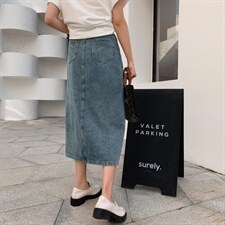 牛仔半裙，女装半身裙，肆尔