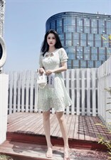 夏季新款碎花连衣裙，女装连衣裙，YO\VLF雅洛菲