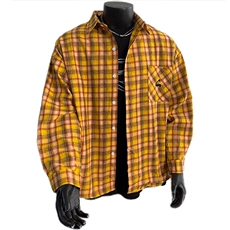 黄色格子衬衫外套男xh108-特50，男装衬衫，电商B367