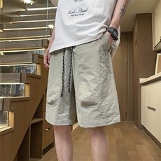 港风工装休闲裤高街五分裤宽松沙滩裤直通短裤DK210P32，男装休闲裤，星座1204-3