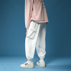 2025春装新款男装束脚宽松休闲抽绳工装裤运动裤DM141-P45，男装工装外套，电商D321-1