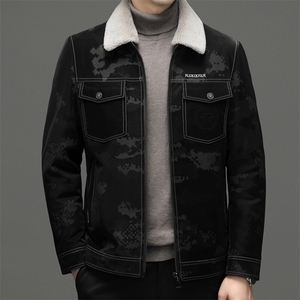 DFY125钱塘2020-2冬季厚款翻领毛领简约中年男士百搭羽绒服P290,男装羽绒服,钱塘207-2