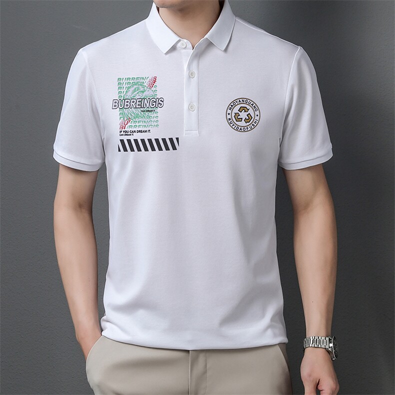 polo衫短袖男夏季潮牌2023新款半袖上衣宽松翻领t恤男,男装T恤,电商B212（原钱塘6029）