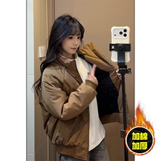 现货美式高街休闲棉衣夹克三防立领纯色户外工装加厚棉服外套，男装夹克，电商A486