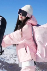 冬款户外单板双板防风防水魔术贴滑雪服男女保暖中性外套M34-P140，男装棉衣，电商A001-1