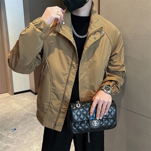工装外套男新款潮流短款夹克衣服男士春秋款上衣图片