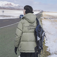 山系新标90白鸭绒个性字母印花连帽羽绒服A247-YR366P255控298，男装羽绒服，电商A247