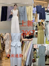 夏季新款两件套连衣裙女韩版设计感无袖上衣收腰显瘦中长裙子，女装连衣裙，雅鹿