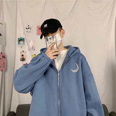 @秋冬新款反光印花休闲卫衣外套男C37/P60限价78，男装卫衣，电商B350