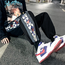 裤子男2023春秋季新款ins潮流休闲裤大码宽松运动长裤K03022-P35，男装休闲裤，星座308B-1